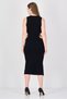 Women Ribbed Cutout Bodycon Dress, Black - 3