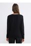 Alita City Lcw Everyday Black Knitwear Plain Women's Cardigan with a Difference - 4