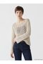 Vizyon New Season Crew Neck Openwork Women's Knitwear Sweater