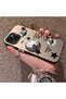 iPhone 13 Mini Compatible Minimalist Black Star Case, Daily Use Durable Protective Case