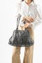 Washable S.Leather Women's Shoulder Bag Vegan Leather Multi-Pocket Crossbody Shoulder Bag 33*27 cm Faux Leather