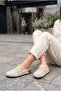 Cream Suede Women's and Men's Sabo Slippers