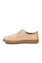 Beige Genuine Leather Women's Casual Shoes - 4