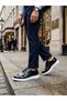 Black Patent Leather (White Sole) Lace-Up Men's Casual Shoes - 4