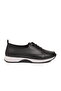 Black Rubber Laced Women's Casual Shoes - 2