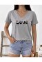 Hearted Cat Women's Oversize V-Neck T-Shirt