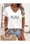 Be Real Not Perfect Cycling Printed V-Neck Oversized Women's T-Shirt