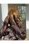 Elegant Leopard Print Ruffled Shirt Dress with Belt - 5