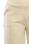 Beige High Waist Lycra Straight Cut Women's Palazzo Trousers with Pockets - 7