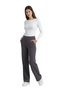 Anthracite High Waist Lycra Straight Cut Women's Palazzo Trousers with Pockets - 2
