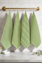 Mira 4-Piece Kitchen and Hand & Face Towel Set 40X60 cm |   100% Cotton Drying Cloth |   Soft & Absorbent