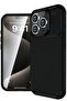 حافظة Newface لهاتف iPhone 16 Pro Max ذات غطاء كربوني بتركيز تلقائي - أسود