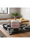 12 cm Enamel Rafadan Egg & Sauce Pan with Wooden Handle Lid - 2