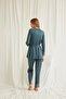Clothing Lace Front Buttoned Maternity 3-Piece Viscose Pajama Set - 6