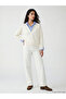 Nevavm Contrast Shirt Collar Striped Women's Sweatshirt - 2