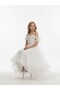 Girl's Layered Design Long Evening Dress - 3