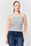 Women Round Neck Sleeveless Stripes Tank Top, Multicolor
