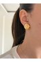 Button Basic Gold Women's Earrings - 2