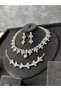 Elmira Stone Bridal Jewelry Set Marquise Cut Necklace Earrings Wedding Set - 3