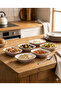 Set of 6 Melamine Kayık Plates - 20X14,5 cm Large Size Appetizer Breakfast Plate - Break Resistant - White - 4