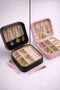Pink Jewelry Box Travel Type – Compartmented Organizer, Stylish Jewelry Box with Velvet Interior Surface - 4