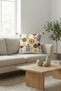 Decorative Star Flower Patterned Punch Embroidered Tassel Decorated Hidden Zipper Throw Pillow Cover 42X42 cm - 4