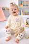 23504-26 Baby Girl Rabbit Printed Polka Dot Tights Long Sleeve Casual Comfortable 2-Piece Set - 5