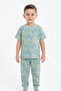 Boy's Short Sleeve 2-Piece Pajama Set 100% Cotton/Cotton Animal Patterned