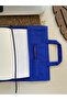 SAKS BLUE قماش مقاوم للبقع مع جيب أمامي. حقيبة حماية للكتب مقاس 17×24 سم. مقسم إلى أقسام للقلم والعلامات. - 2