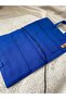 SAKS BLUE قماش مقاوم للبقع مع جيب أمامي. حقيبة حماية للكتب مقاس 17×24 سم. مقسم إلى أقسام للقلم والعلامات. - 4
