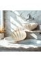 Shell Shape Tissue Box Holder with Tissue, Iridescent White Ceramic Facial Tissue Dispenser, Boho Na - 4