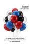Red Navy Blue Black Superhero Balloon Set 20 Pieces Party Birthday Decoration