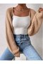 Knitwear Knitted Raglan Sleeve Bolero Cardigan Korean Style 4 Seasons - 4
