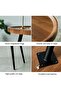 FFD Modern Oval Wooden Coffee Table with Wooden Legs, 120 x 60 x 38 cm Center Table, and Tea Table - 7