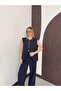 Half Button Design Vest and Trousers Two-Piece Set