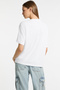 White Women's Round Neck Oversized T-Shirt Gj Ss Cn Os Curved L - Organic Cott - 4