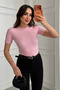 Women's Stone-Detail Short Sleeve T-shirt – Beige Spark - 4