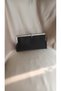 Women's Black Satin Stone Detailed Wallet Clutch Model Portfolio Special Occasion and Evening Dress Bag - 4