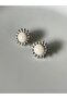 Silver Color Pearl Sun Earrings - 2