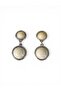 Silver Color Round Dangle Earrings with Pearls