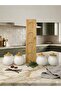 Set of 4 Ceramic Spice Jars with Bamboo Stands, Wooden and Vacuum-Locked Lids, Kitchen Organizer Jar Set - 3