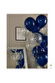 Navy Blue Balloon Set of 20 Silver Confetti Transparent Balloons Birthday Party Decoration