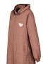 25343 Women's Quilted Coat with Cap, Medium Length, Removable Hood, Zippered, Seasonal - 3
