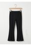 Girls' High Waist Lycra Comfortable Cut 100% Cotton Spanish Leg Slit Black Leggings Pants (2-14 Years) - 3