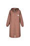 25343 Women's Quilted Coat with Cap, Medium Length, Removable Hood, Zippered, Seasonal