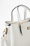 Sanmorris Women's Faux Leather Hand and Shoulder Bag with Gold Buckle - 6