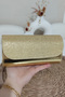 Women's Sparkling Glitter Portfolio Evening Bag - Detachable Chain Hand and Shoulder Evening Bag Mlu8005 - 5