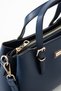 Sanmorris Women's Faux Leather Hand and Shoulder Bag with Gold Buckle - 5