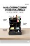 -Org Desktop Organizer |   9 Compartment Pen Holder, Desk Organizer with Drawer, Wooden Office Organizer