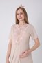 Cotton Lace Embroidered Maternity Nightgown and Dressing Gown Set - Breastfeeding Compatible Maternity Hospital Set - 7